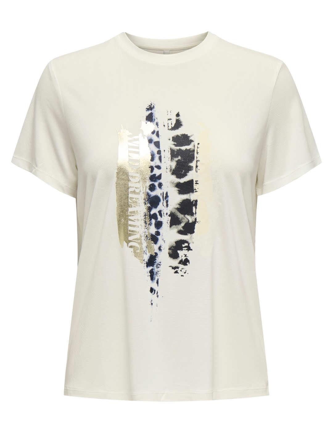 Camiseta Only Free blanco manga corta para mujer