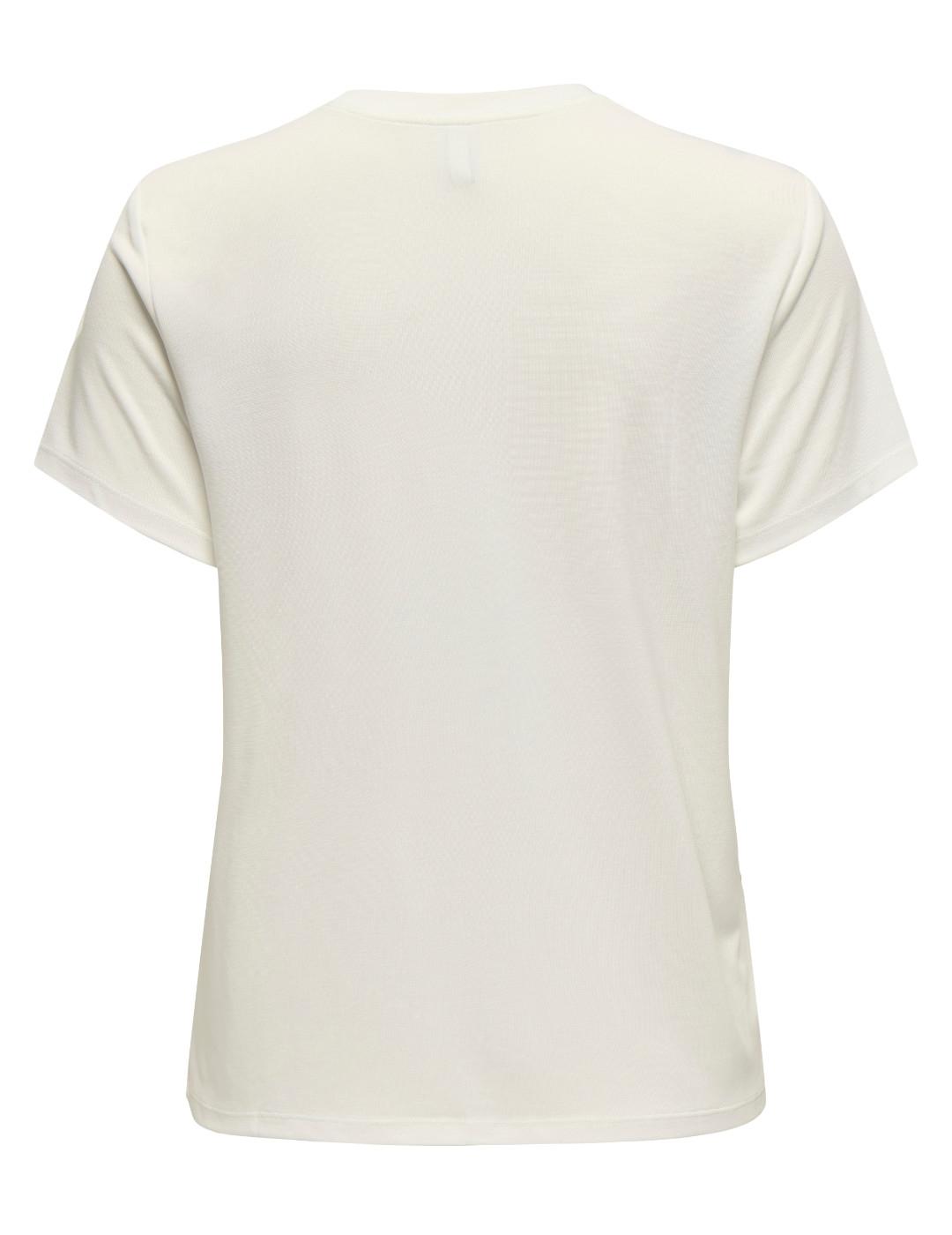 Camiseta Only Free blanco manga corta para mujer