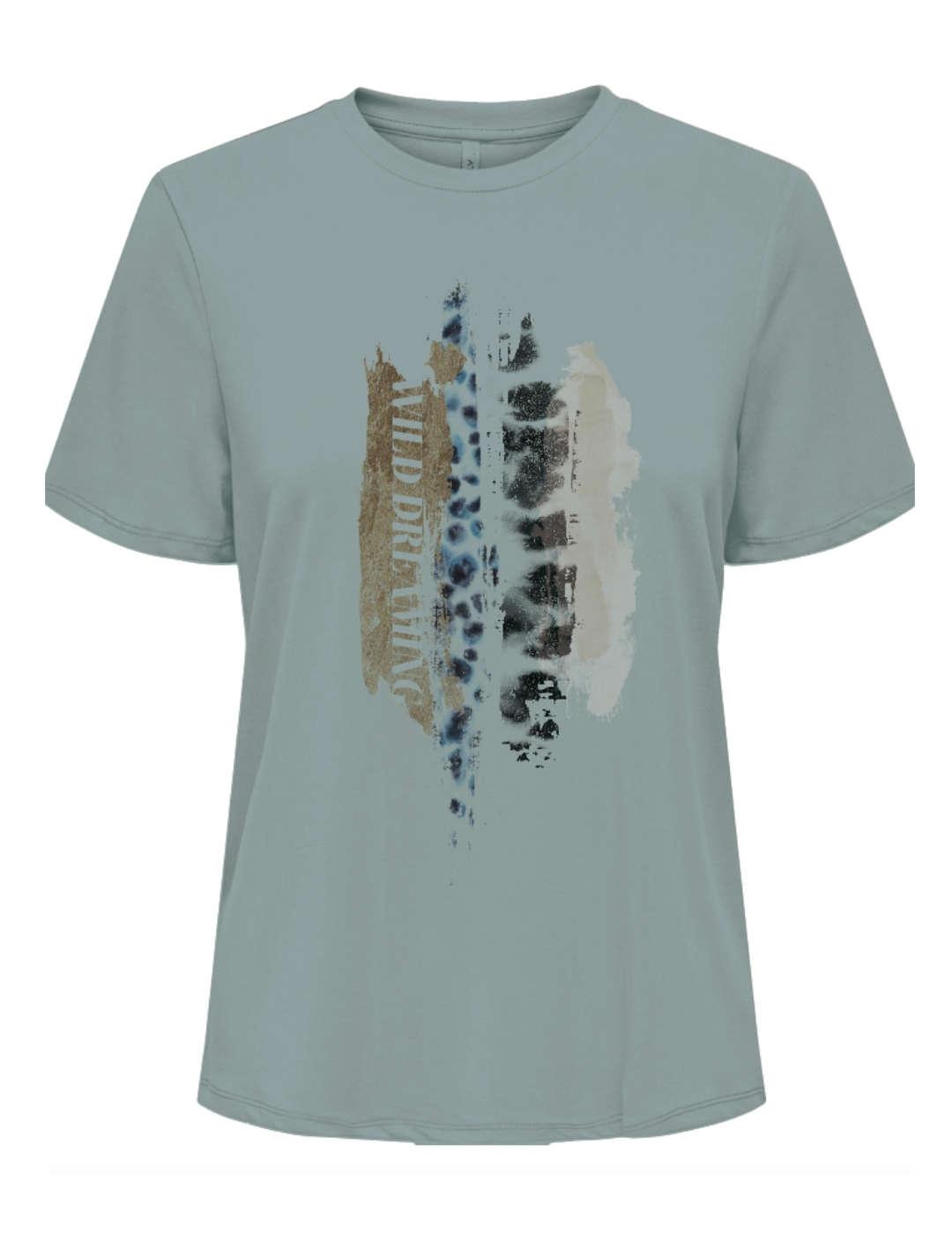 Camiseta Only Free petróleo manga corta para mujer