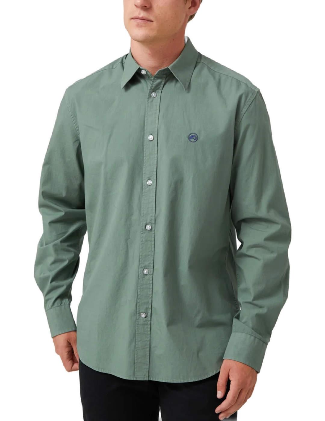Camisa Altonadock verde oscuro slim fit para hombre
