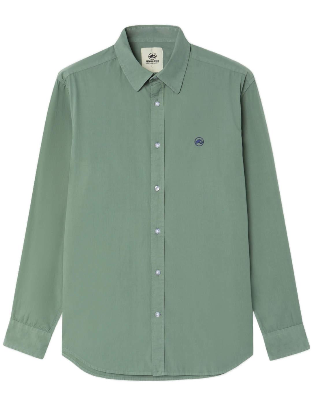 Camisa Altonadock verde oscuro slim fit para hombre