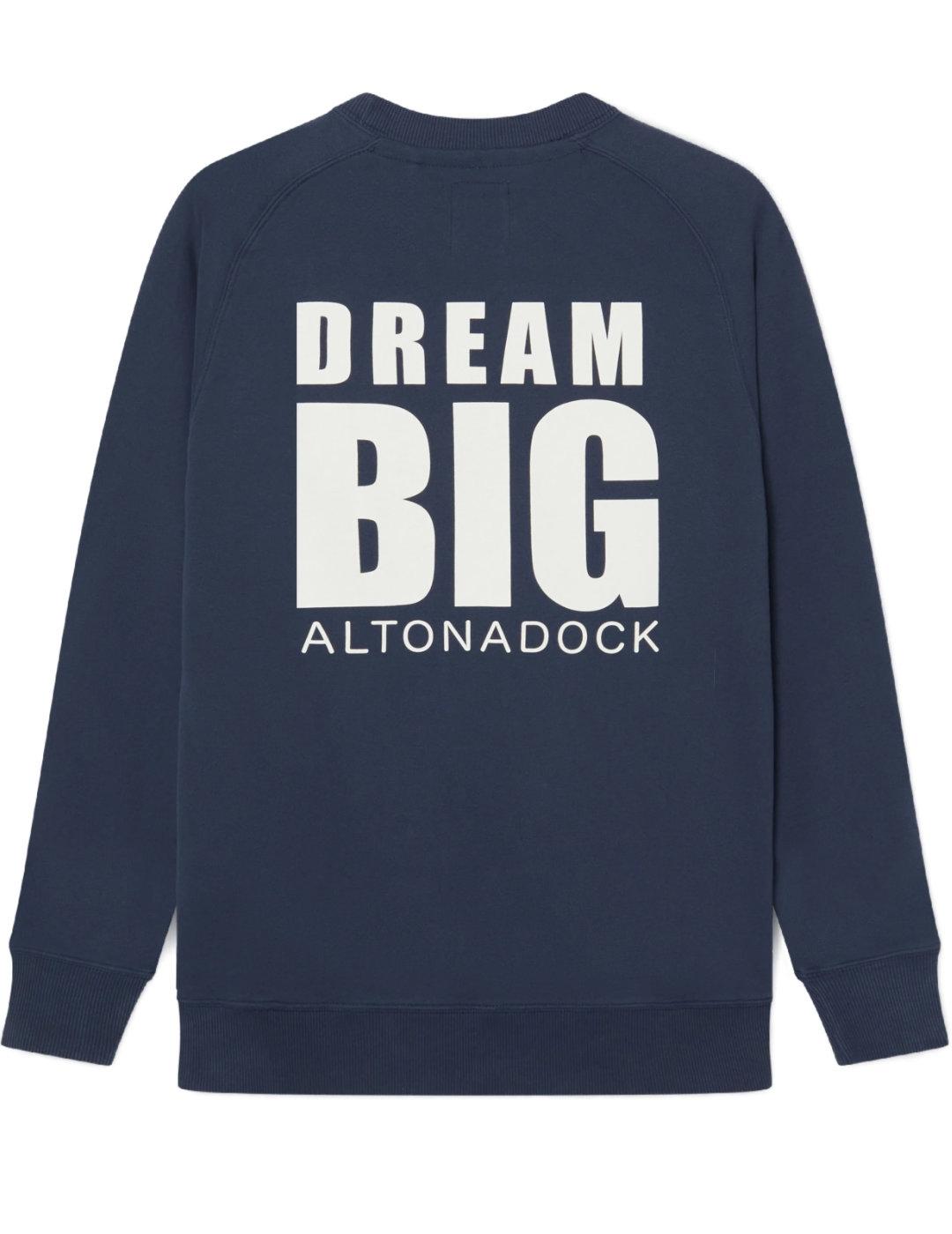 Sudadera Altonadock azul marino estampado espalda de hombre