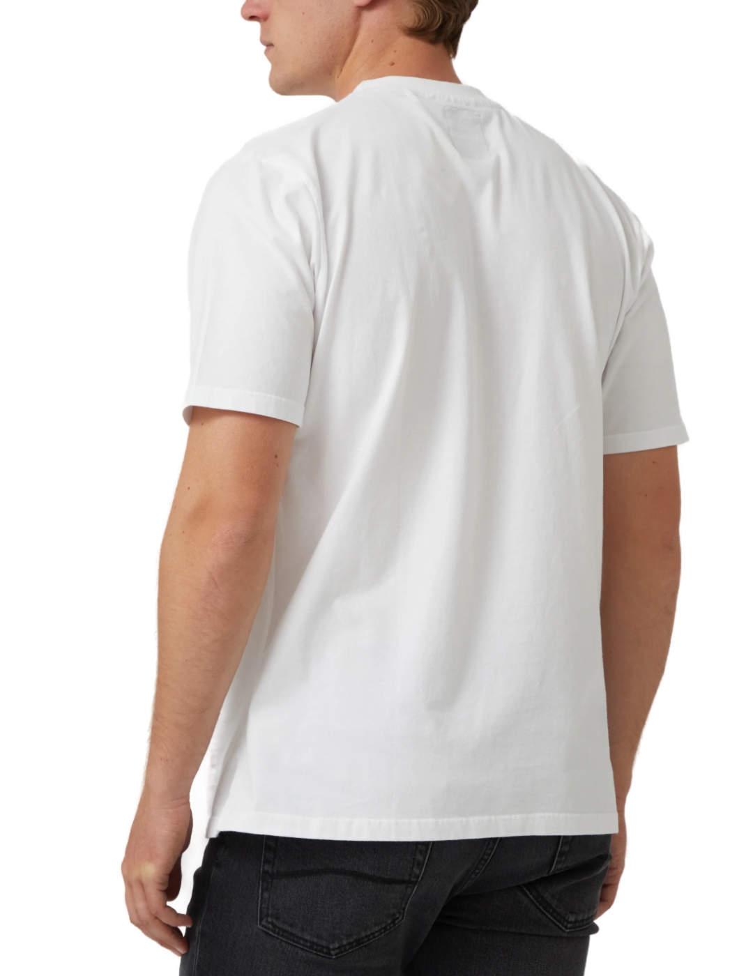 Camiseta Altonadock blanco dibujo marinero azul para hombre