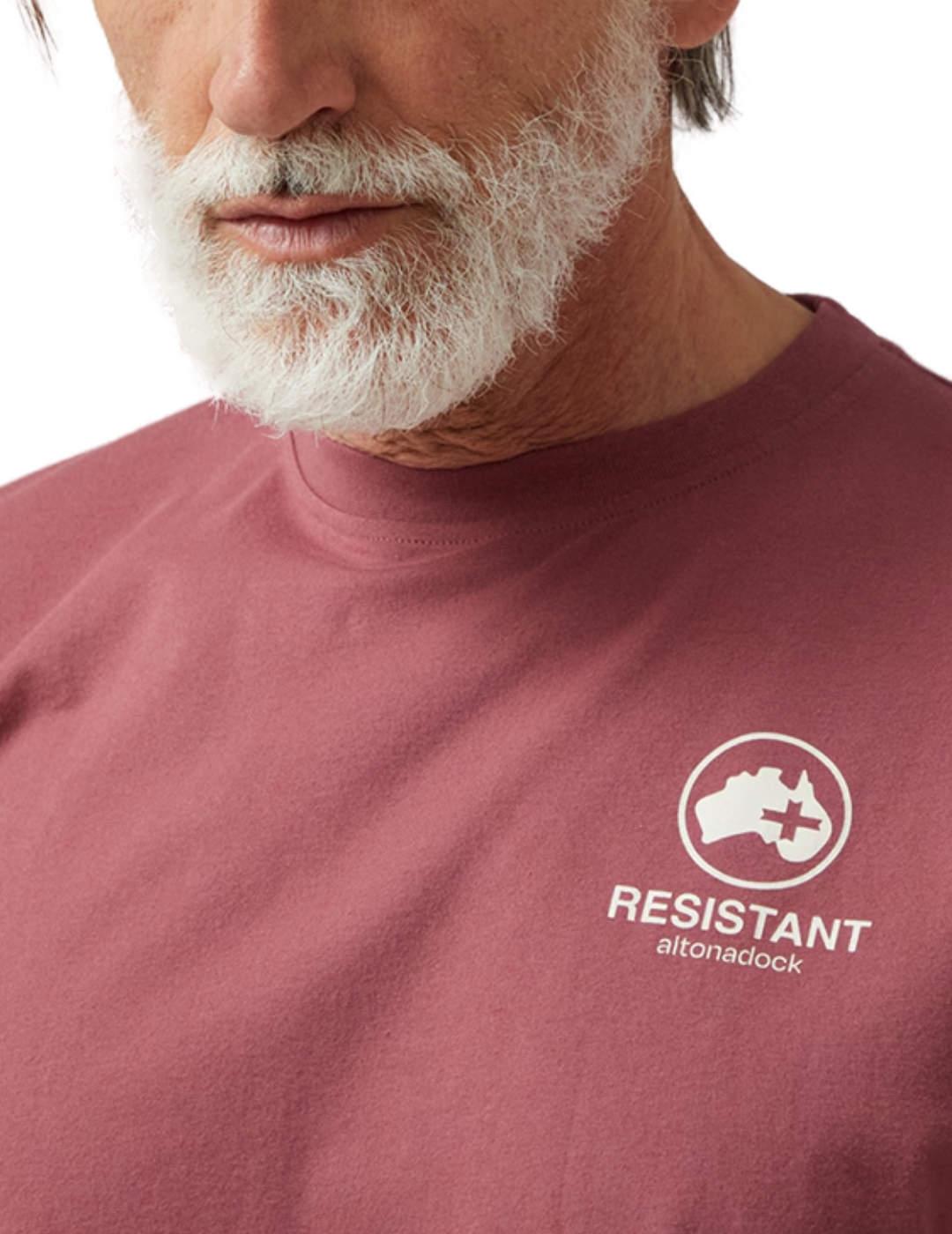 Camiseta Altonadock Resistant estampada granate hombre