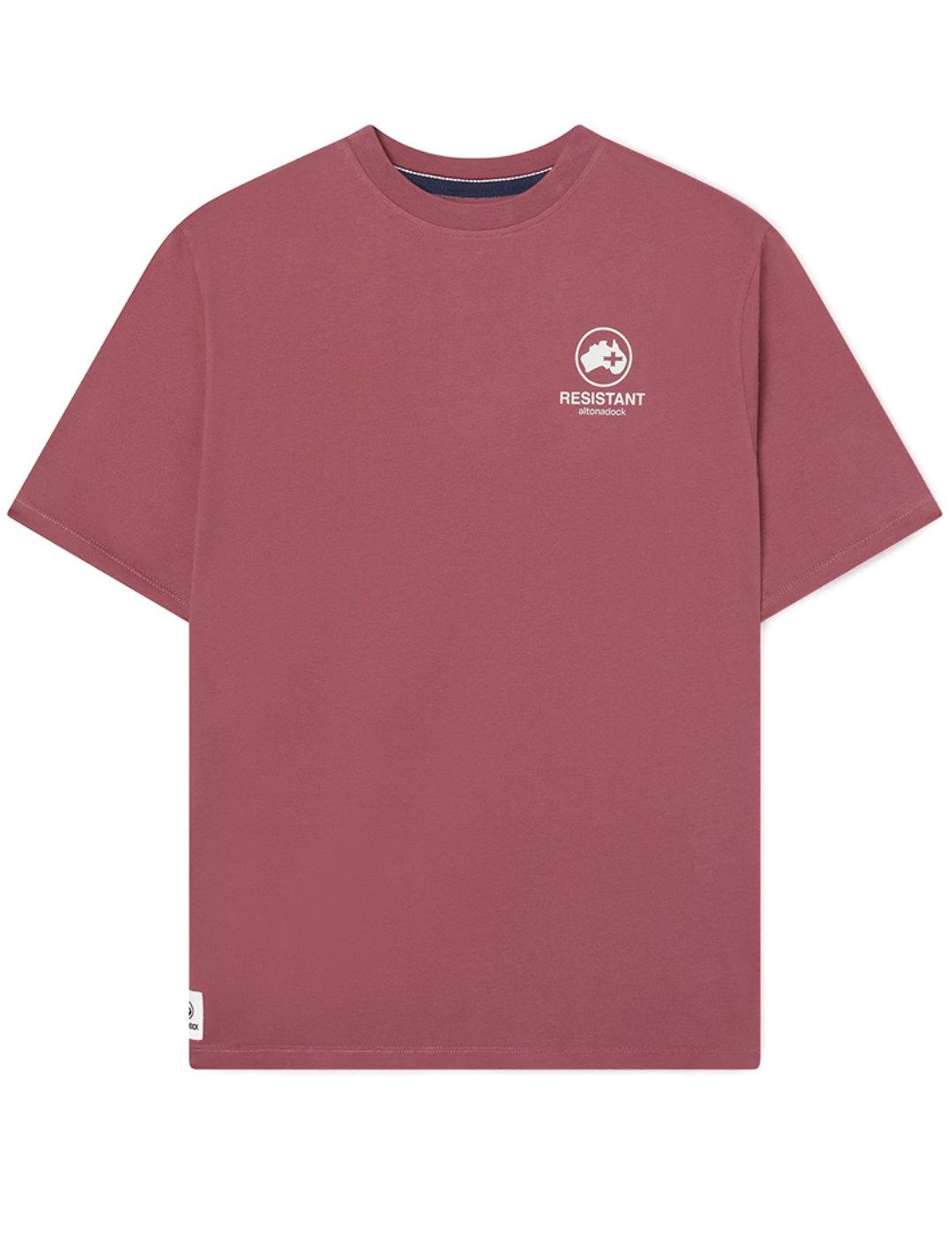 Camiseta Altonadock Resistant estampada granate hombre