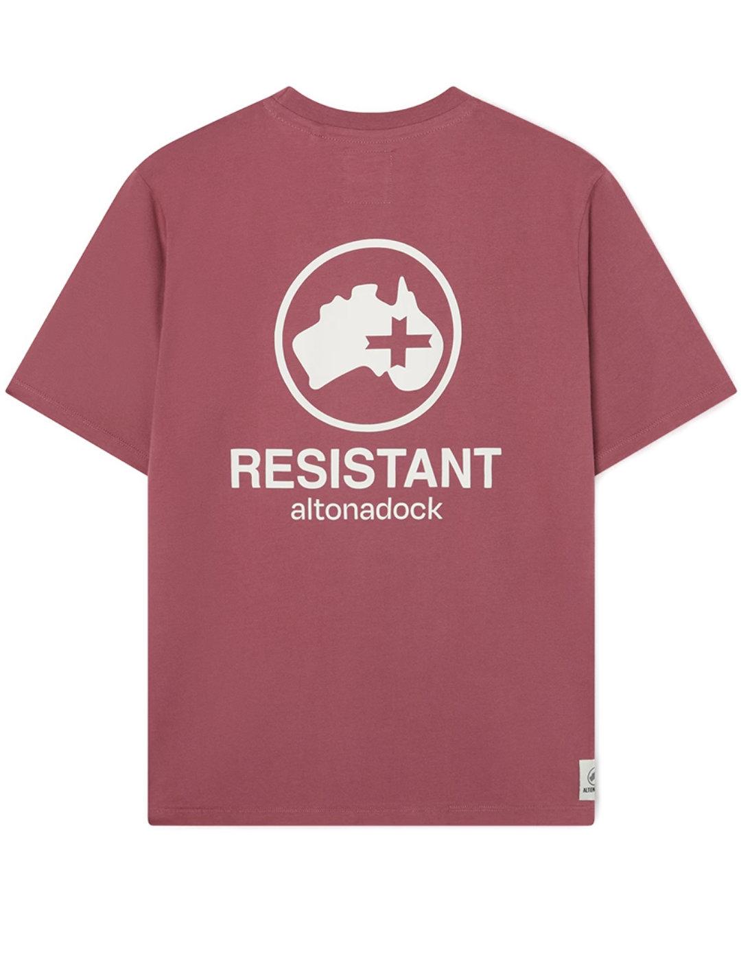 Camiseta Altonadock Resistant estampada granate hombre