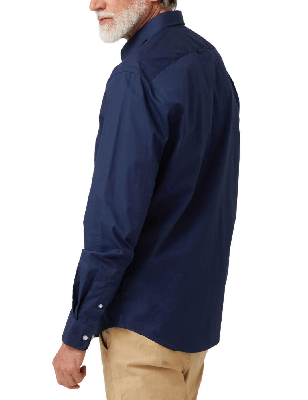 Camisa Altonadock azul marino slim fit para hombre