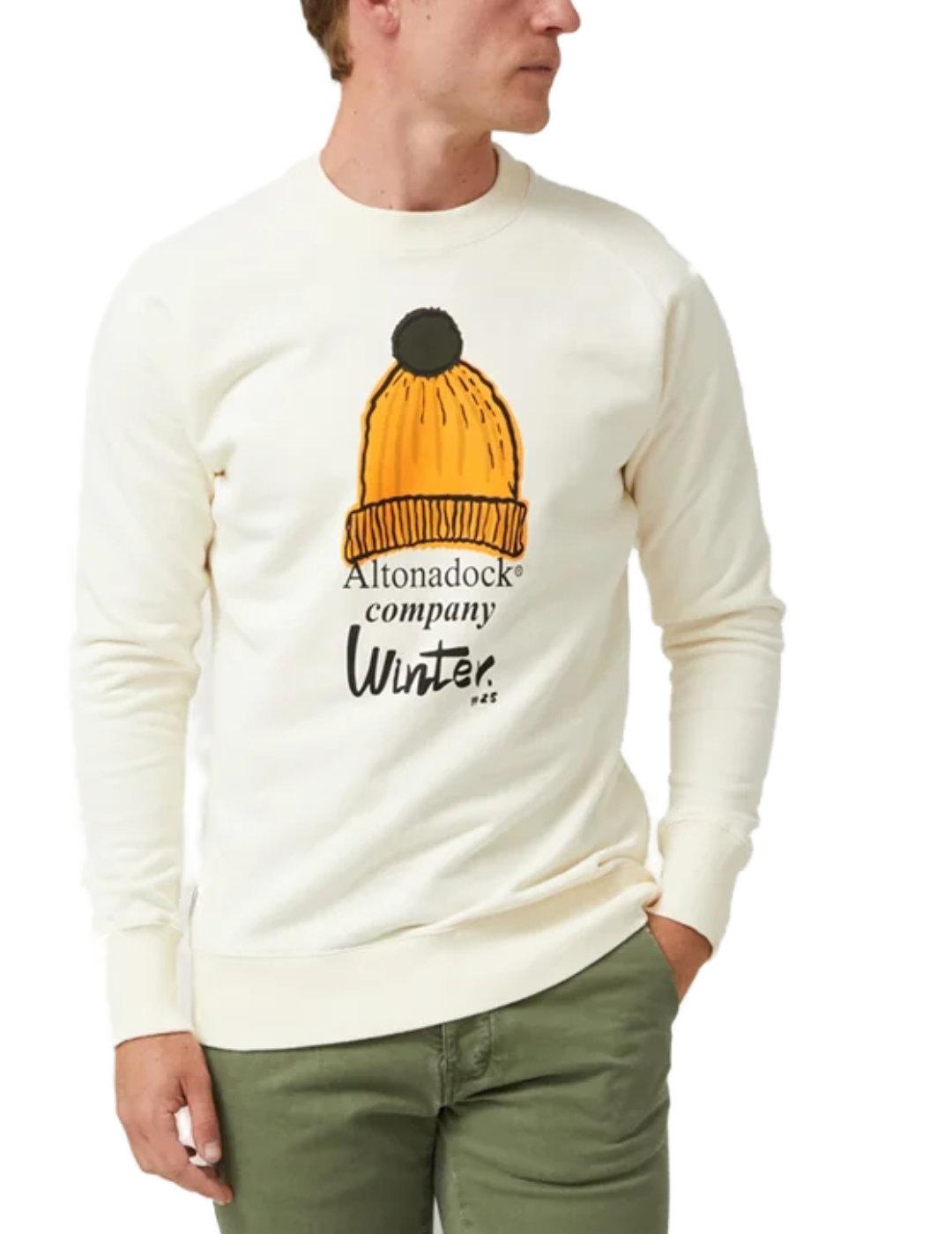 Sudadera Altonadock Cozy winter cruda sin capucha de hombre