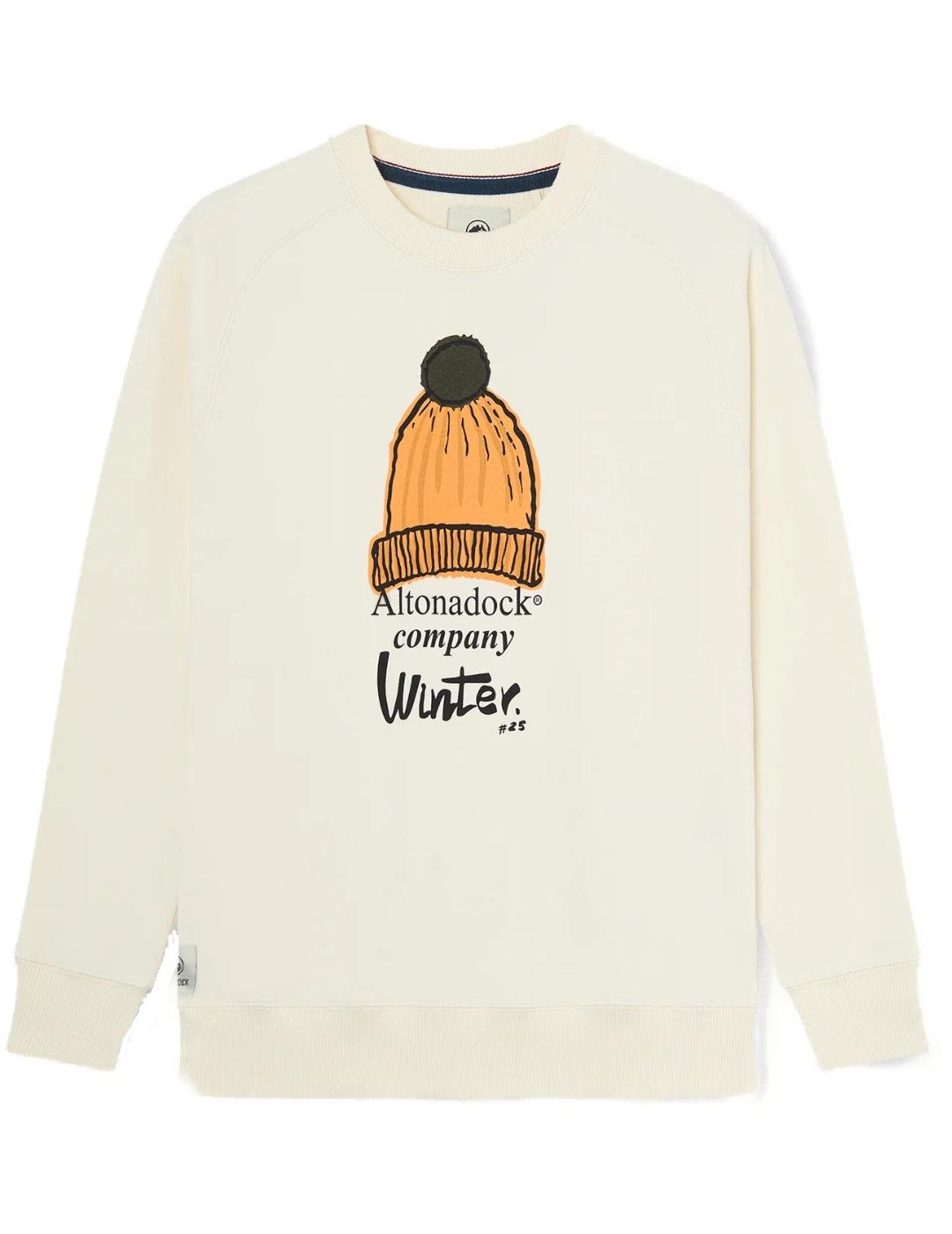 Sudadera Altonadock Cozy winter cruda sin capucha de hombre