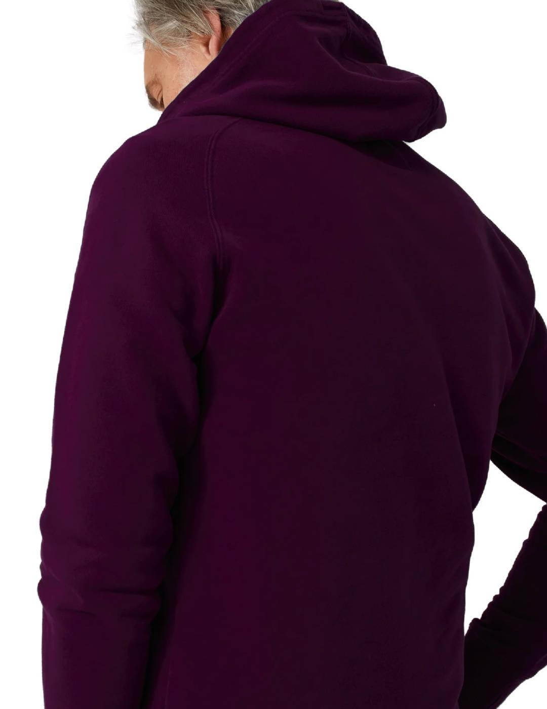 Sudadera Altonadock granate con capucha y logo para hombre