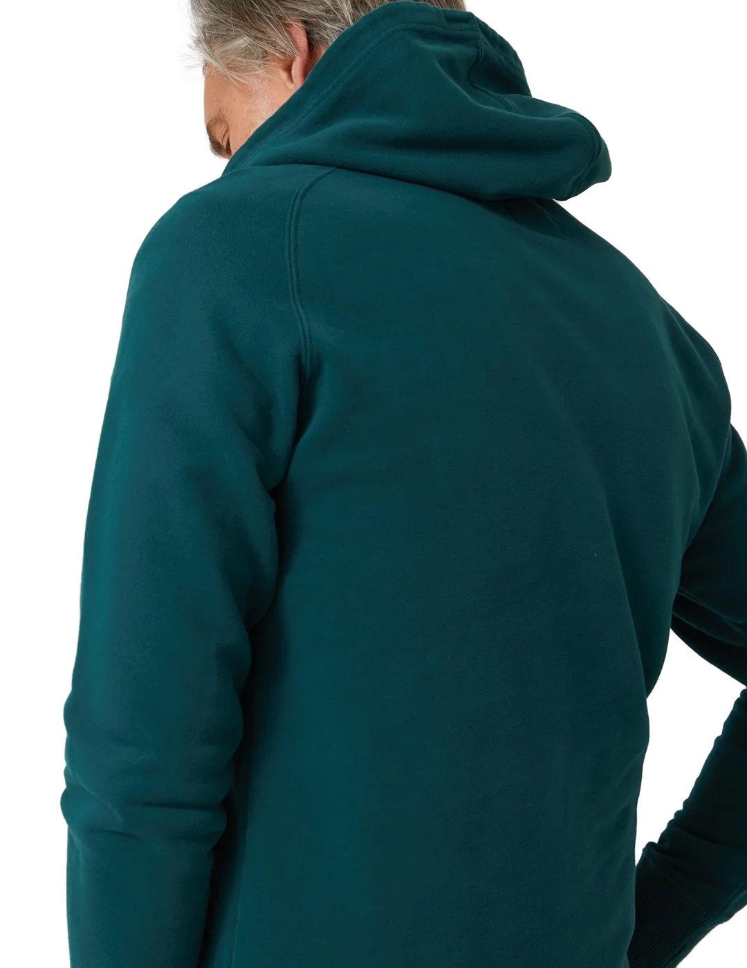 Sudadera Altonadock verde con capucha y logo para hombre