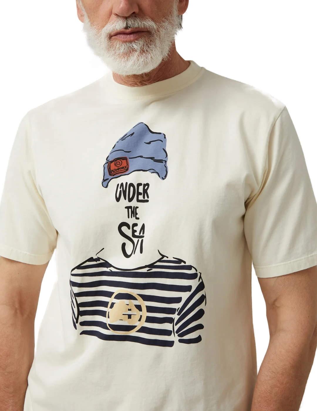 Camiseta Altonadock beige manga corta marinera para hombre