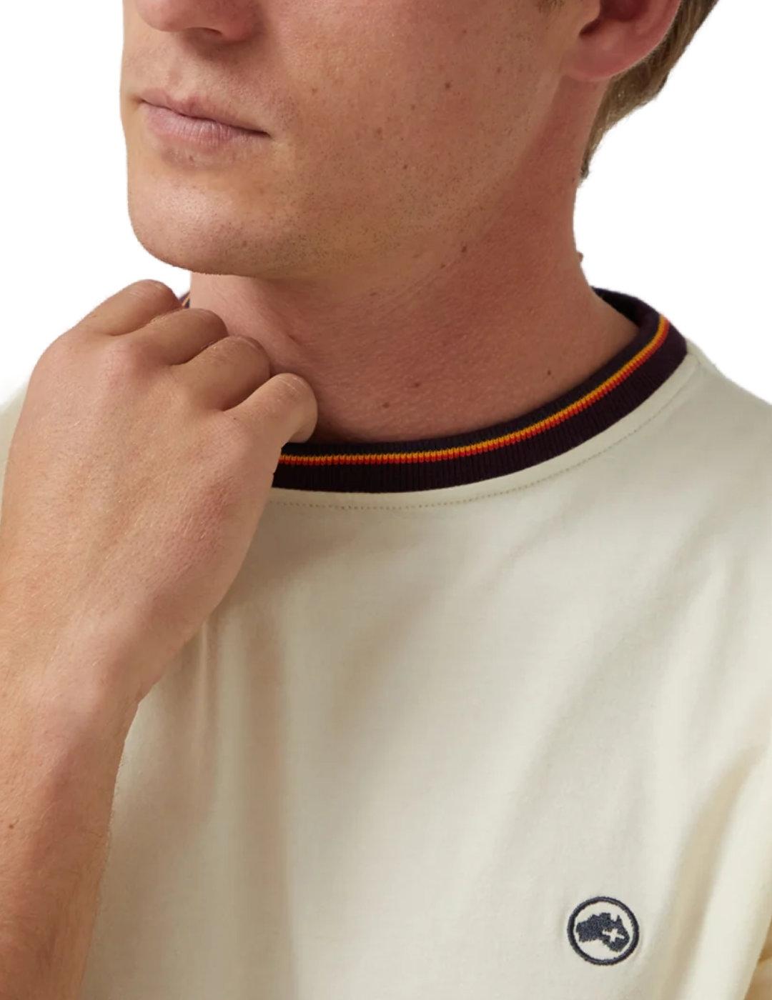 Camiseta Altonadock arena ribete cuello tricolor para hombre