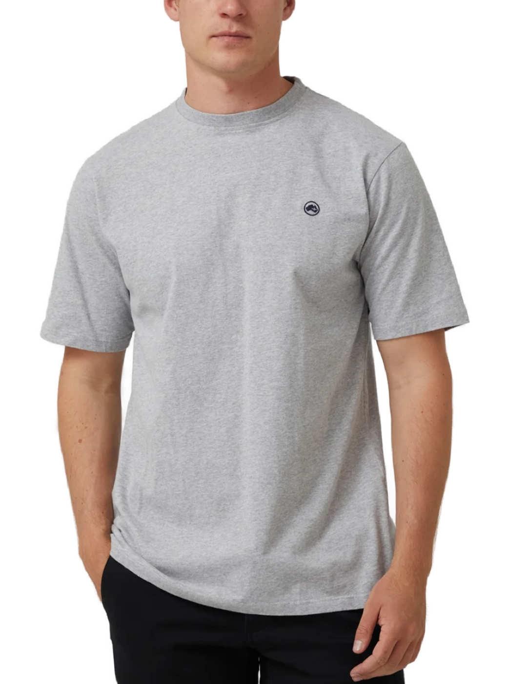 Camiseta Altonadock gris slim fit manga corta de hombre