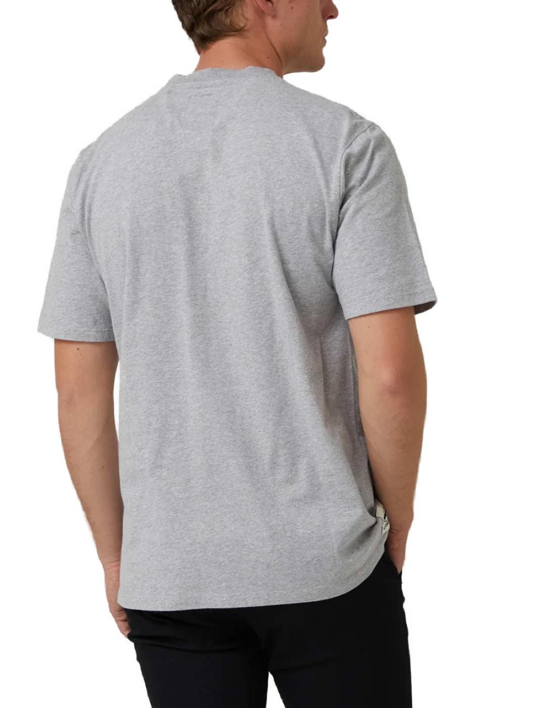 Camiseta Altonadock gris slim fit manga corta de hombre