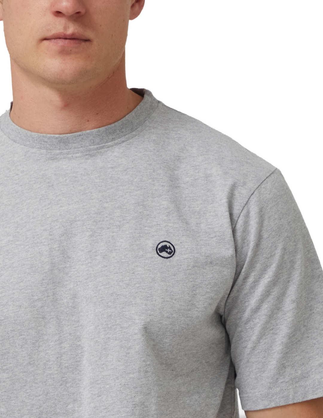 Camiseta Altonadock gris slim fit manga corta de hombre