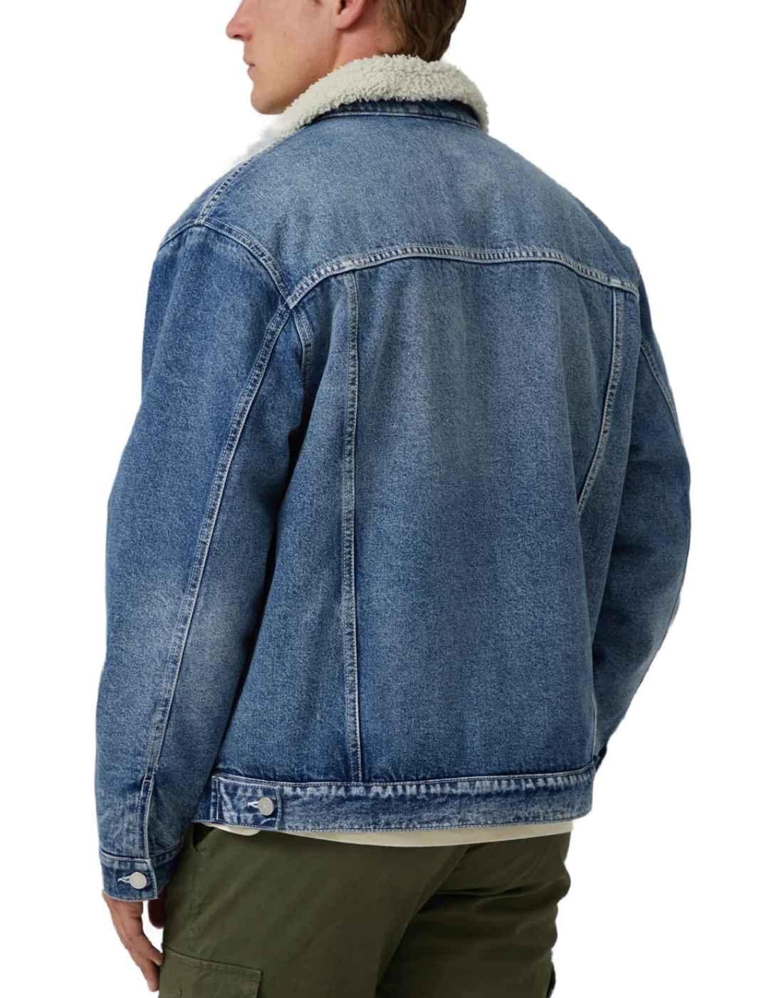 Chaqueta Altonadock azul borreguito vaquera de hombre