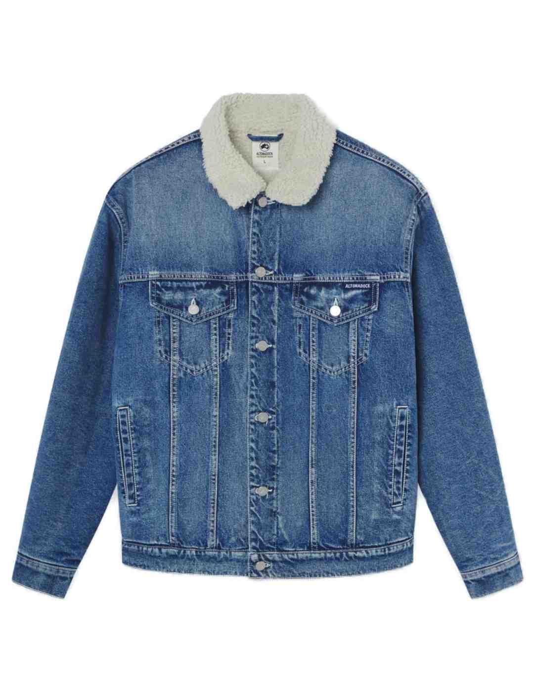 Chaqueta Altonadock azul borreguito vaquera de hombre