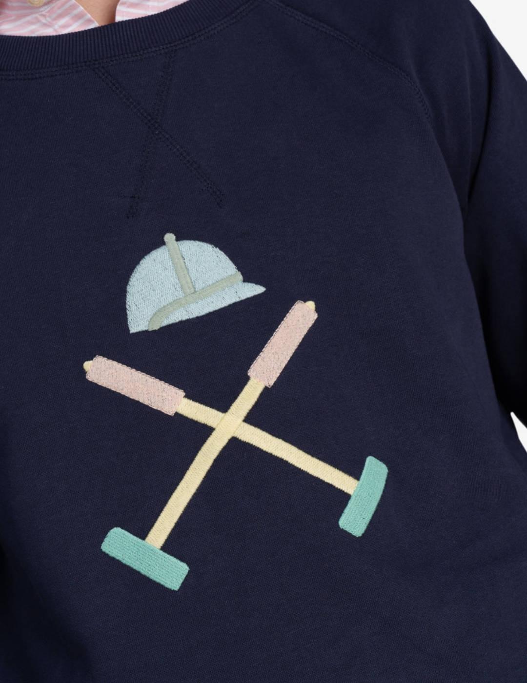 Sudadera Harper Vermont marino sin capucha para hombre