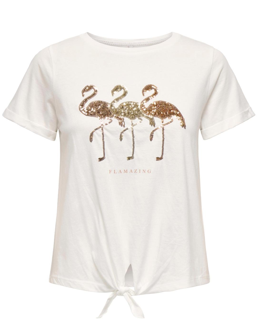 Camiseta Only Dora blanco manga corta para mujer