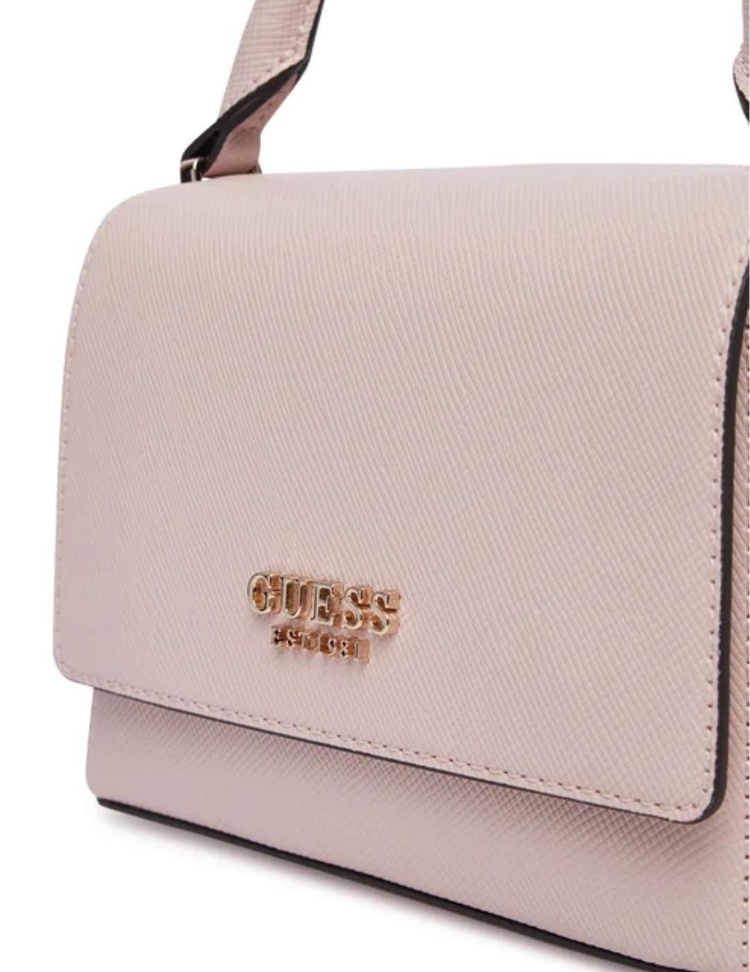 Bolso bandolera Guess Fedana rosa palo para mujer