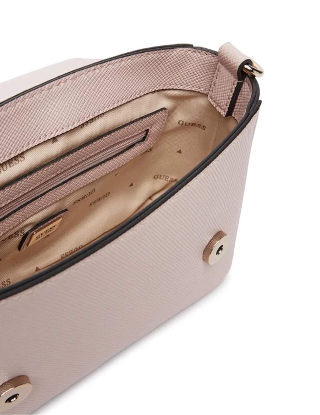 Bolso bandolera Guess Fedana rosa palo para mujer