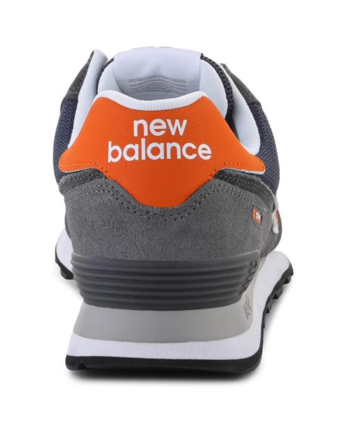 Zapatillas deportivas New Balance 574 gris naranja de hombre