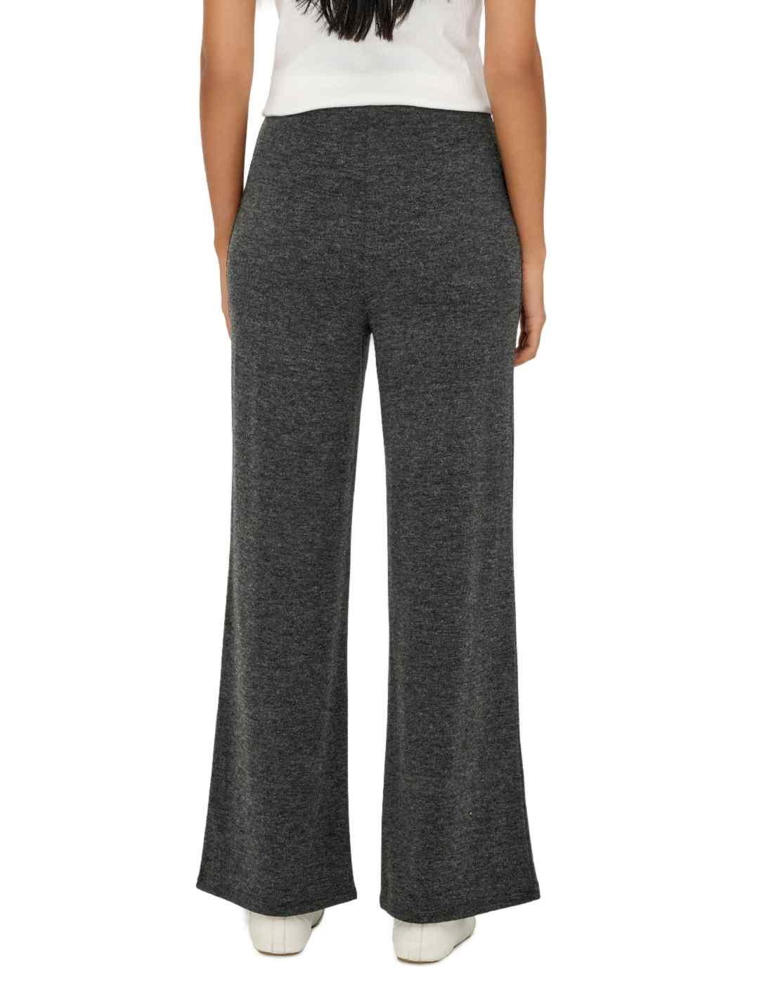 Pantalón Only Kaya gris punto acampanado para mujer