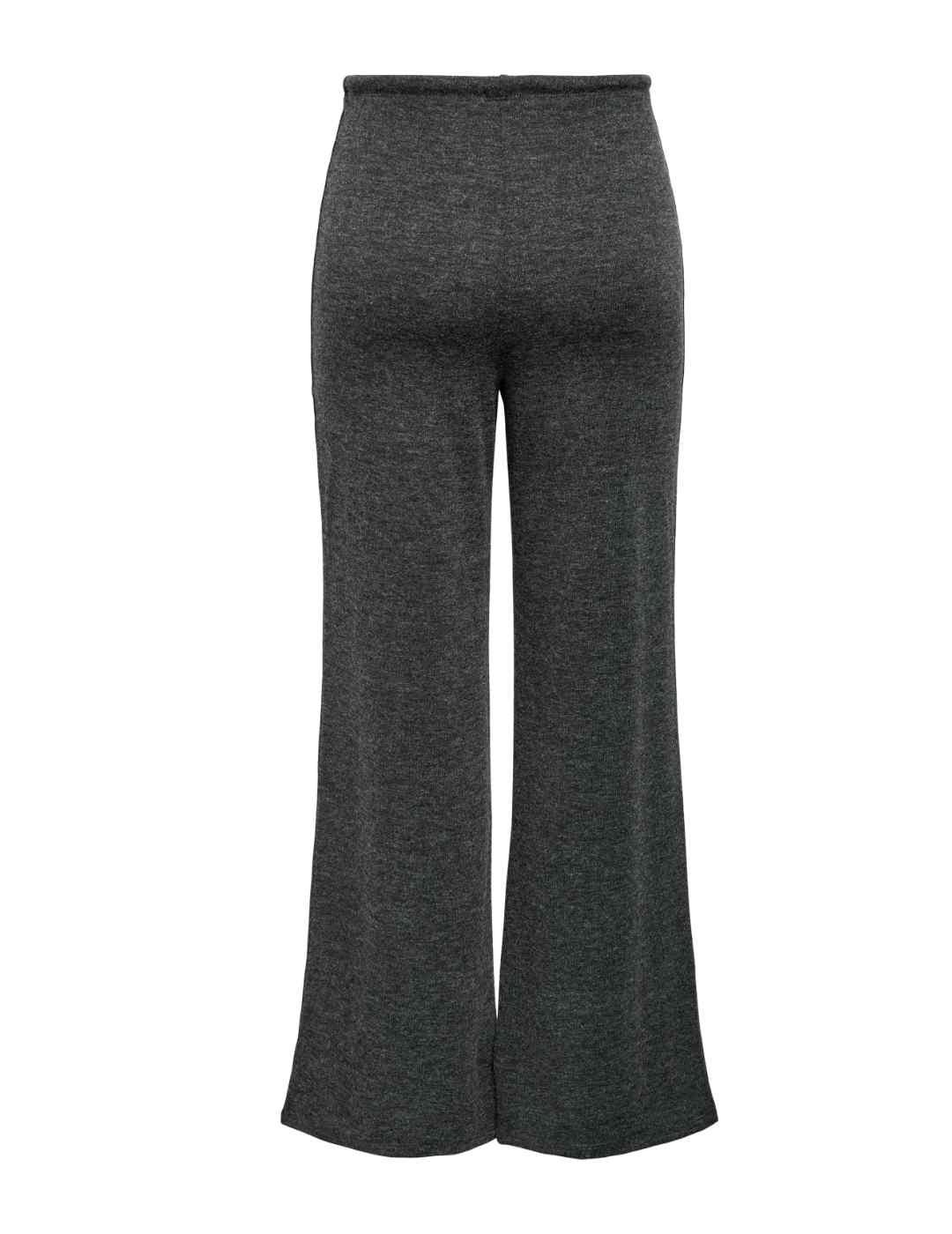 Pantalón Only Kaya gris punto acampanado para mujer