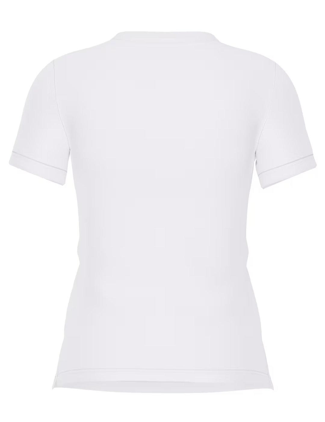 Camiseta Guess Segquins blanco manga corta para mujer