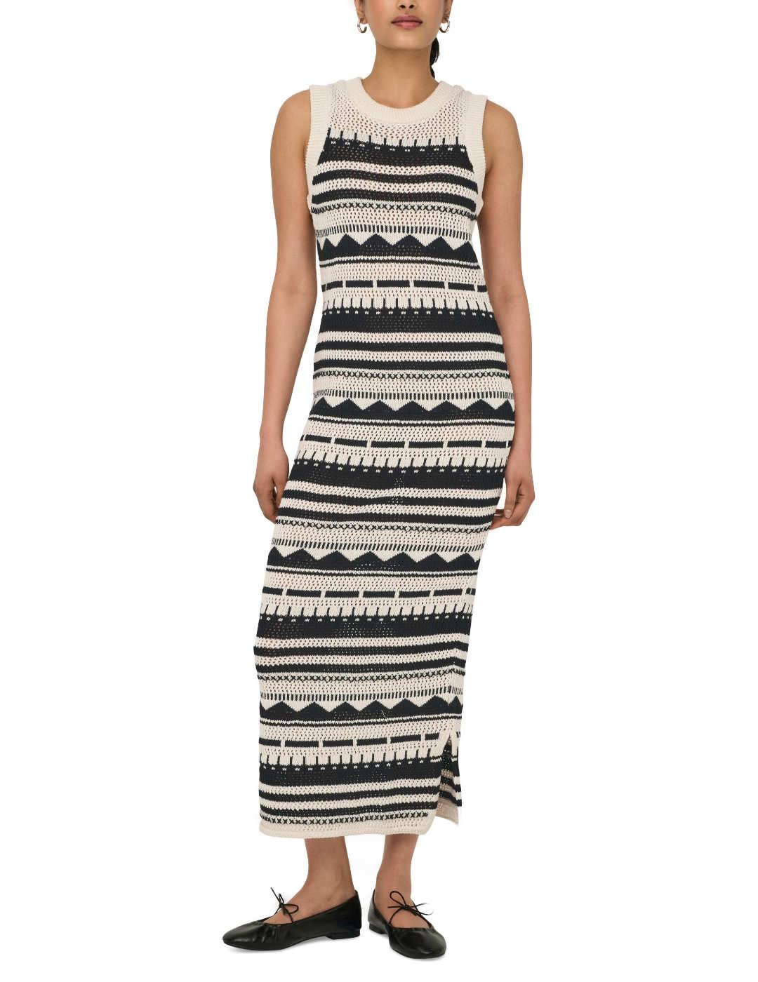 Vestido midi Only Merida estampado manga sisa para mujer