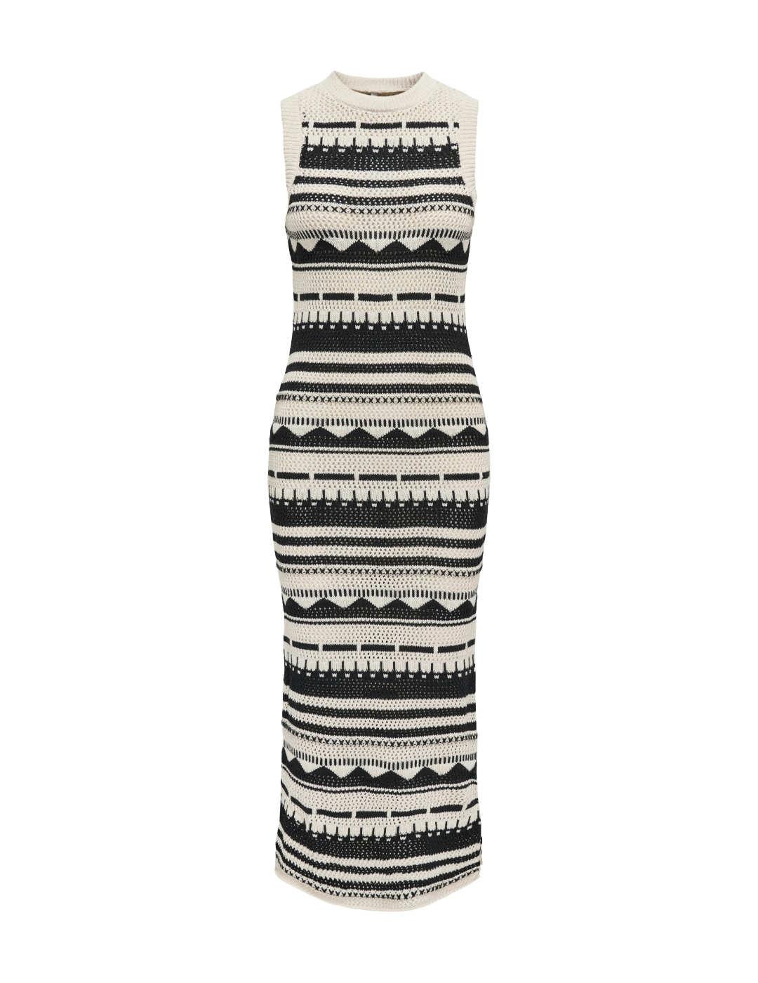 Vestido midi Only Merida estampado manga sisa para mujer