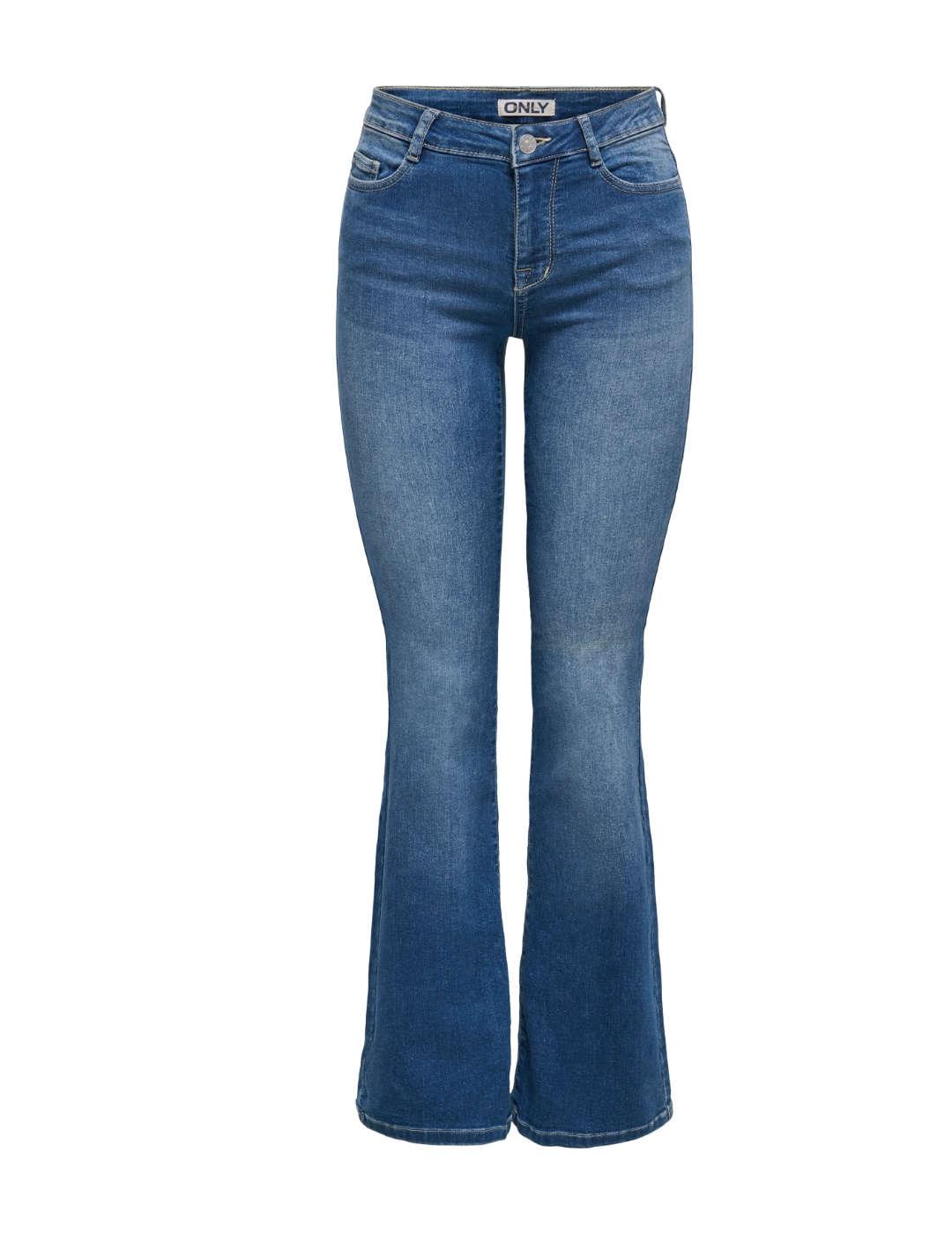 Pantalón vaquero Only Ellen Regular Flared azul para mujer