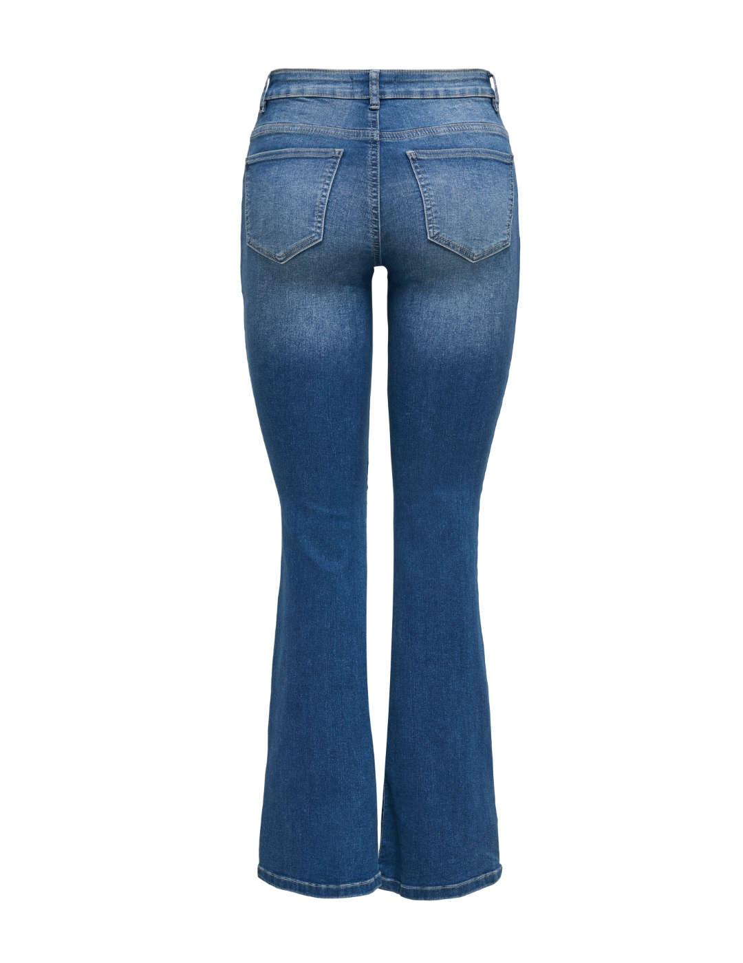 Pantalón vaquero Only Ellen Regular Flared azul para mujer