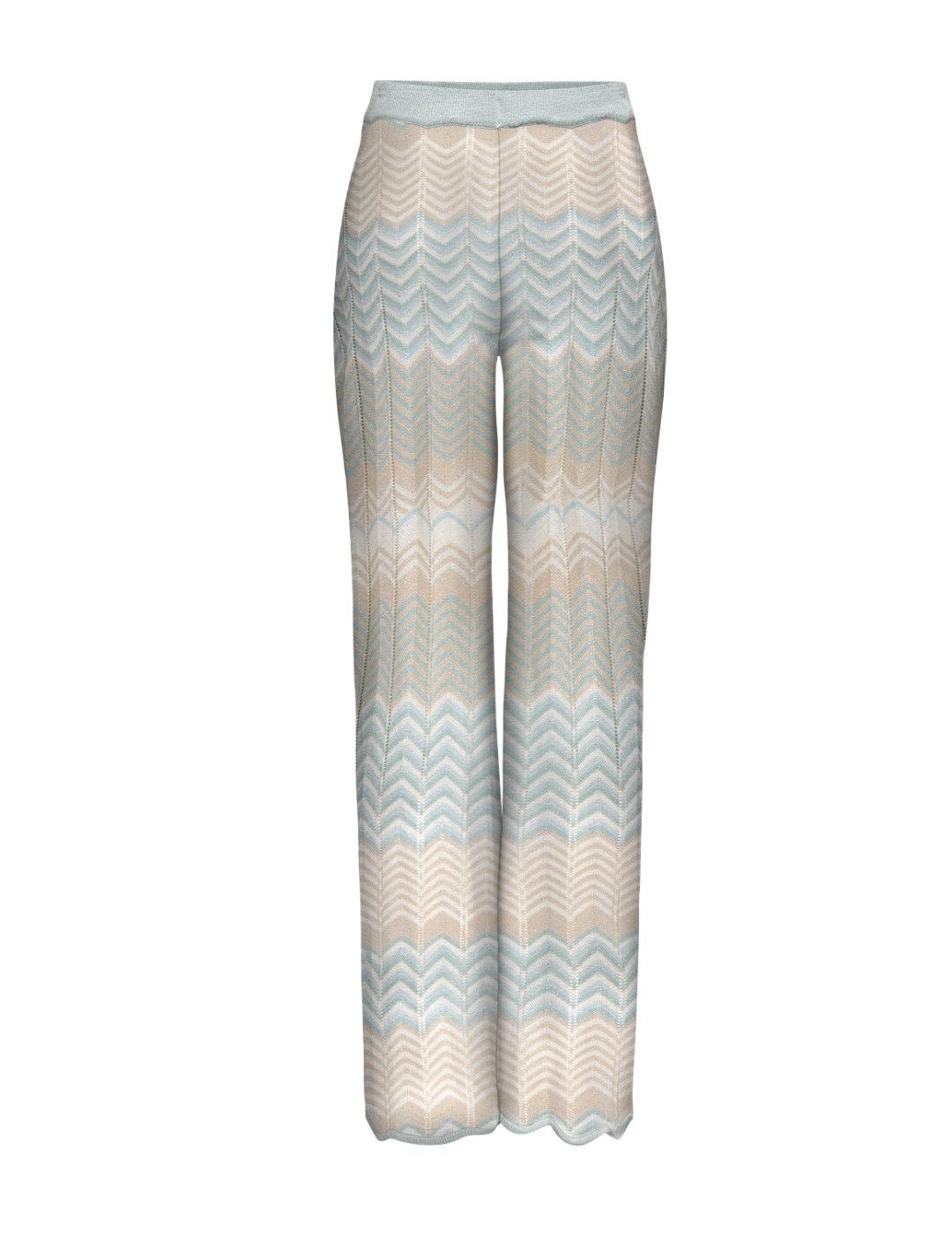 Pantalón Only Alvira glitter zigzag verde para mujer