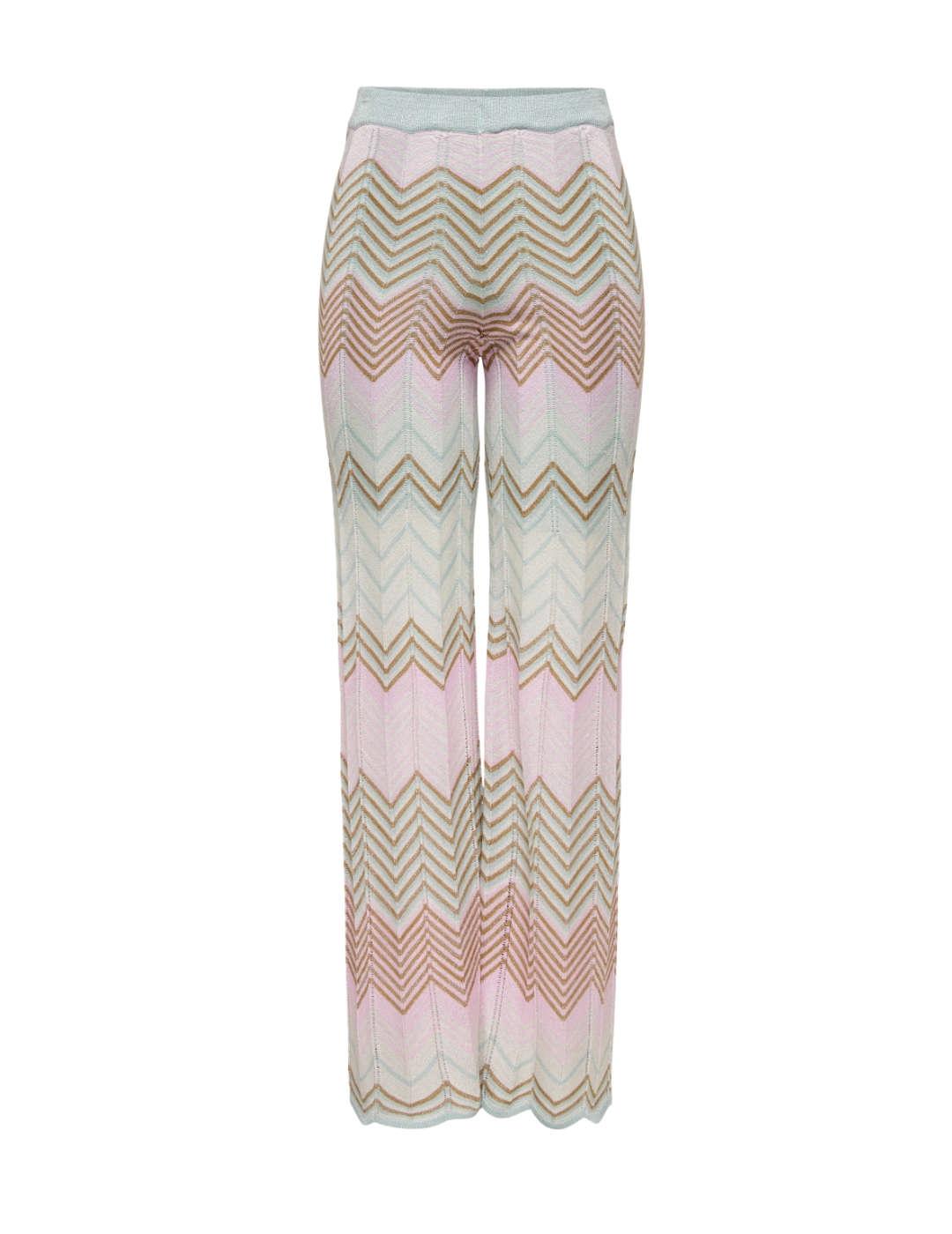 Pantalón Only Alvira glitter zigzag lila para mujer