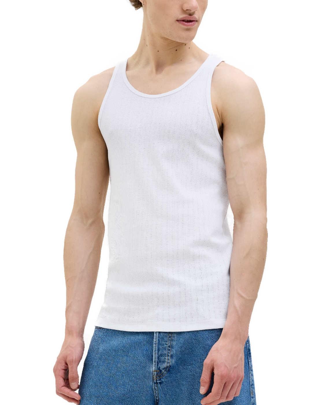 Camiseta Jack&Jons Acapulco tirantes blanco para hombre