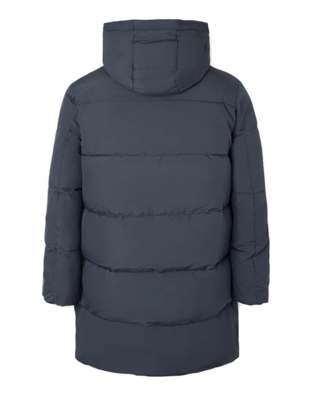 Abrigo Silbon acolchado con capucha regular fit gris hombre