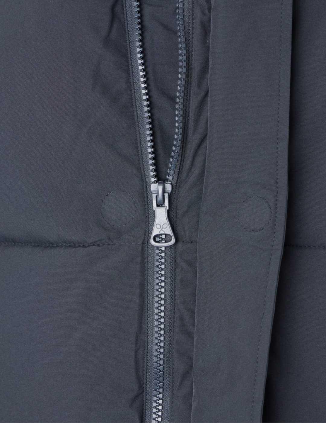 Abrigo Silbon acolchado con capucha regular fit gris hombre