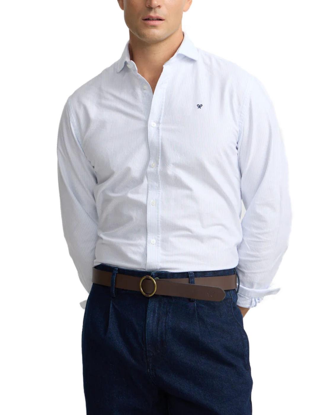 Camisa Silbon sport raya celeste Slim fit para hombre