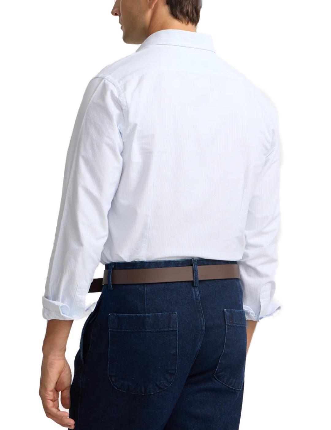 Camisa Silbon sport raya celeste Slim fit para hombre