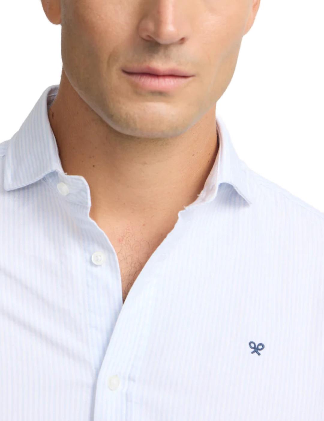Camisa Silbon sport raya celeste Slim fit para hombre