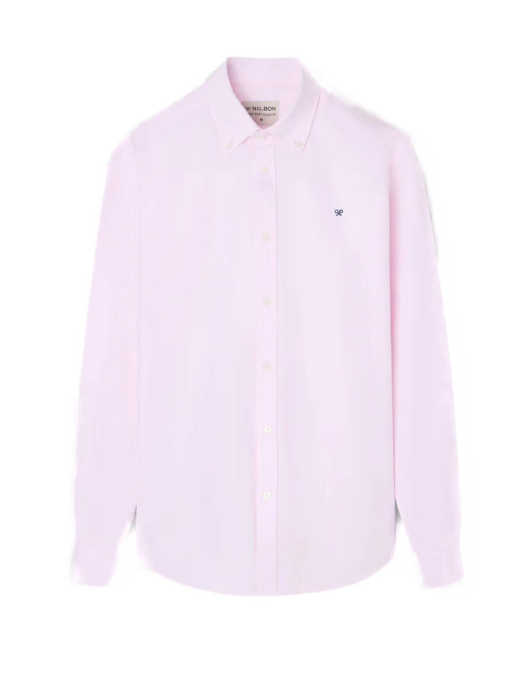 Camisa Silbon sport oxford algodón BCI raqueta rosa hombre