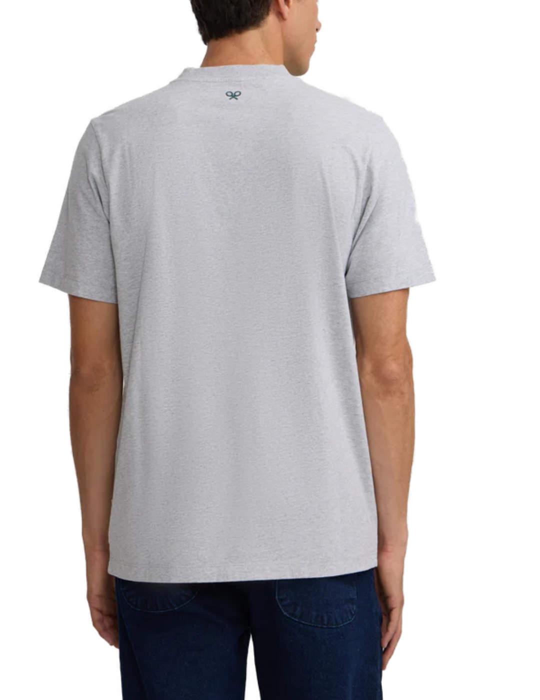 Camiseta Silbon flock regular fit gris de hombre
