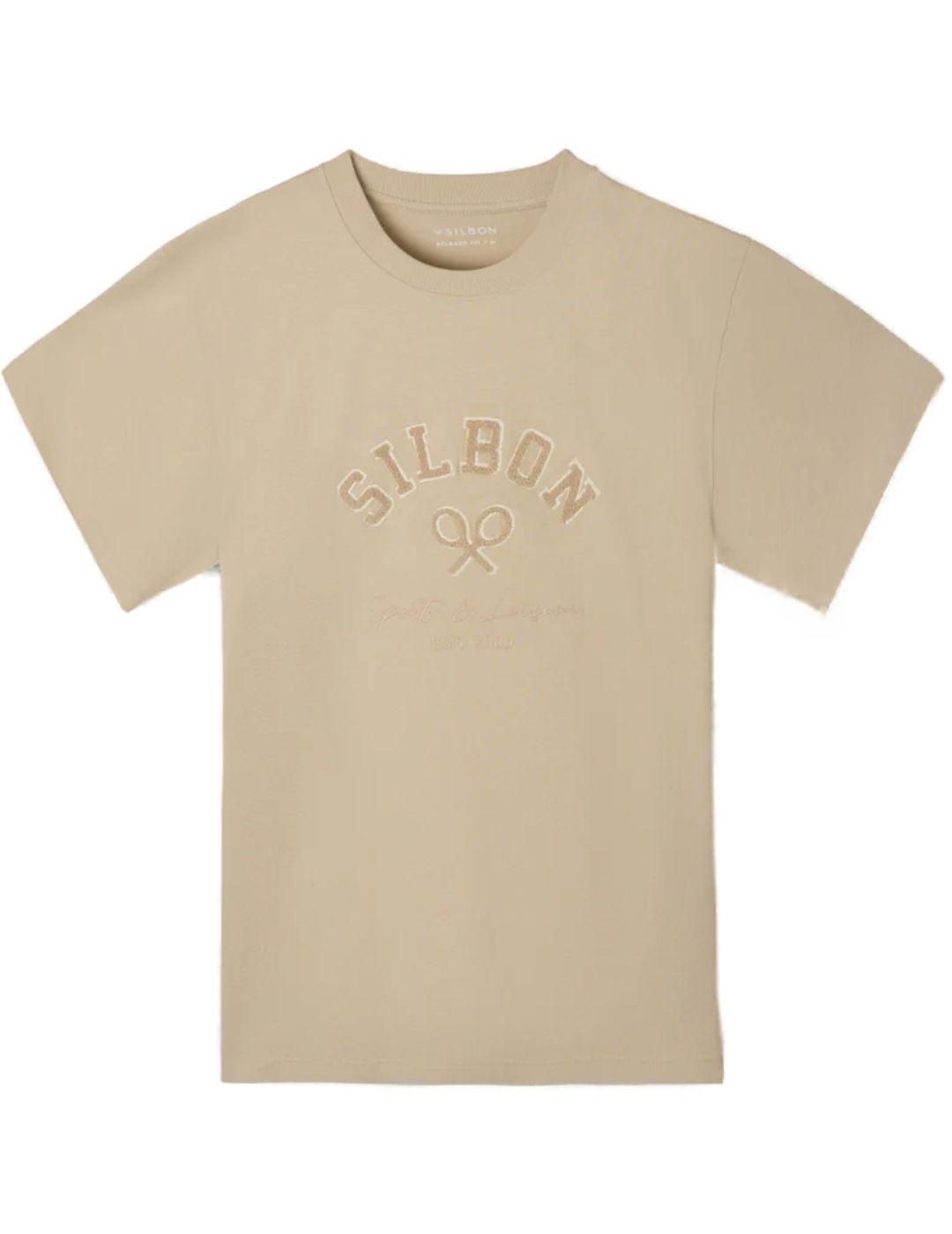 Camiseta Silbon relaxed fit arena manga corta de hombre
