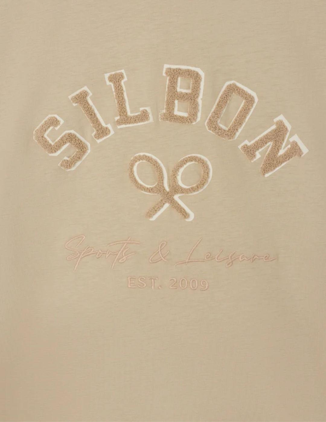 Camiseta Silbon relaxed fit arena manga corta de hombre