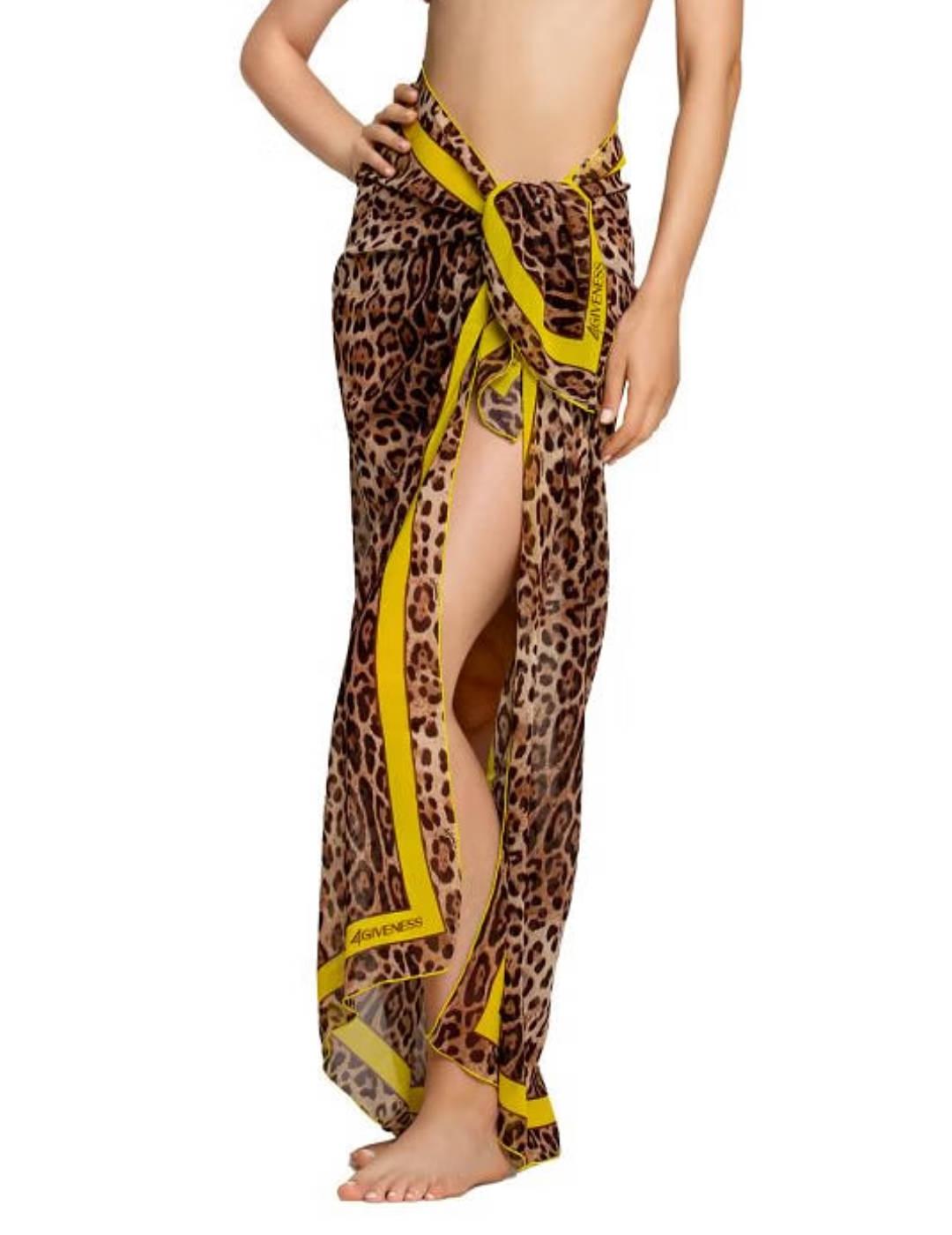 Pareo 4Givennes fasano feel leopardo para mujer