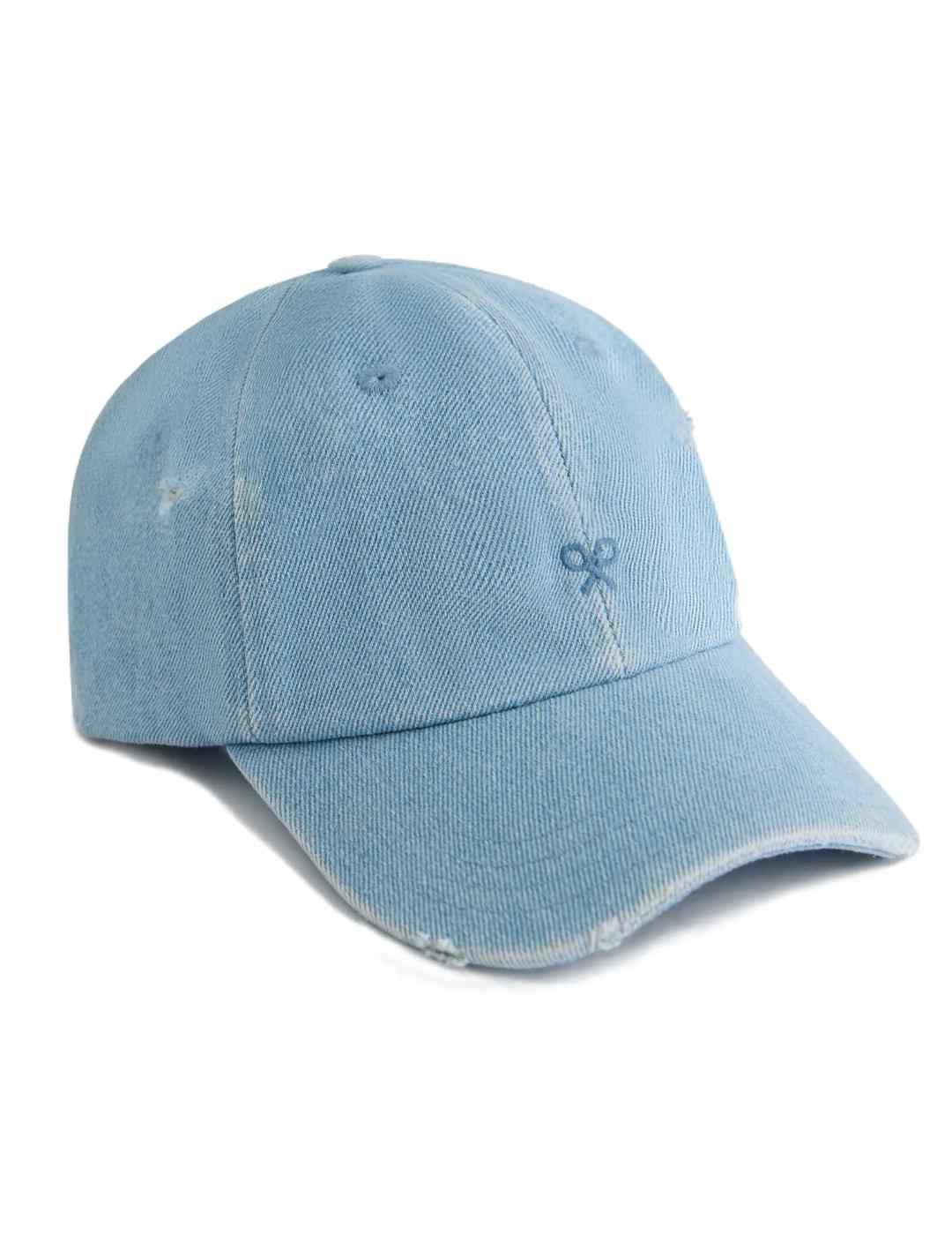 Gorra Silbon vaquera azul claro logotipo raquetas unisex
