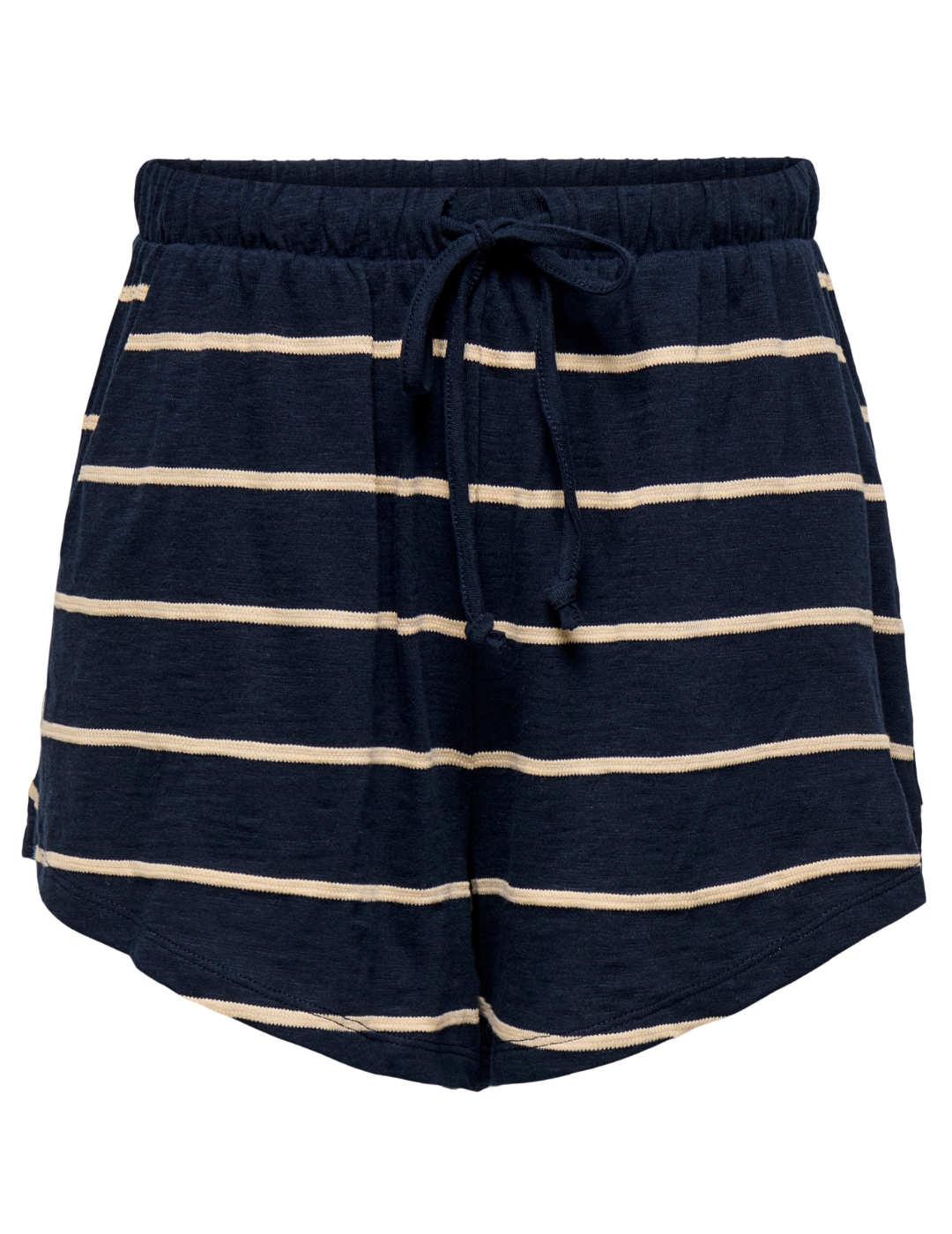 Short Only Summer rayas azul marino fino para mujer