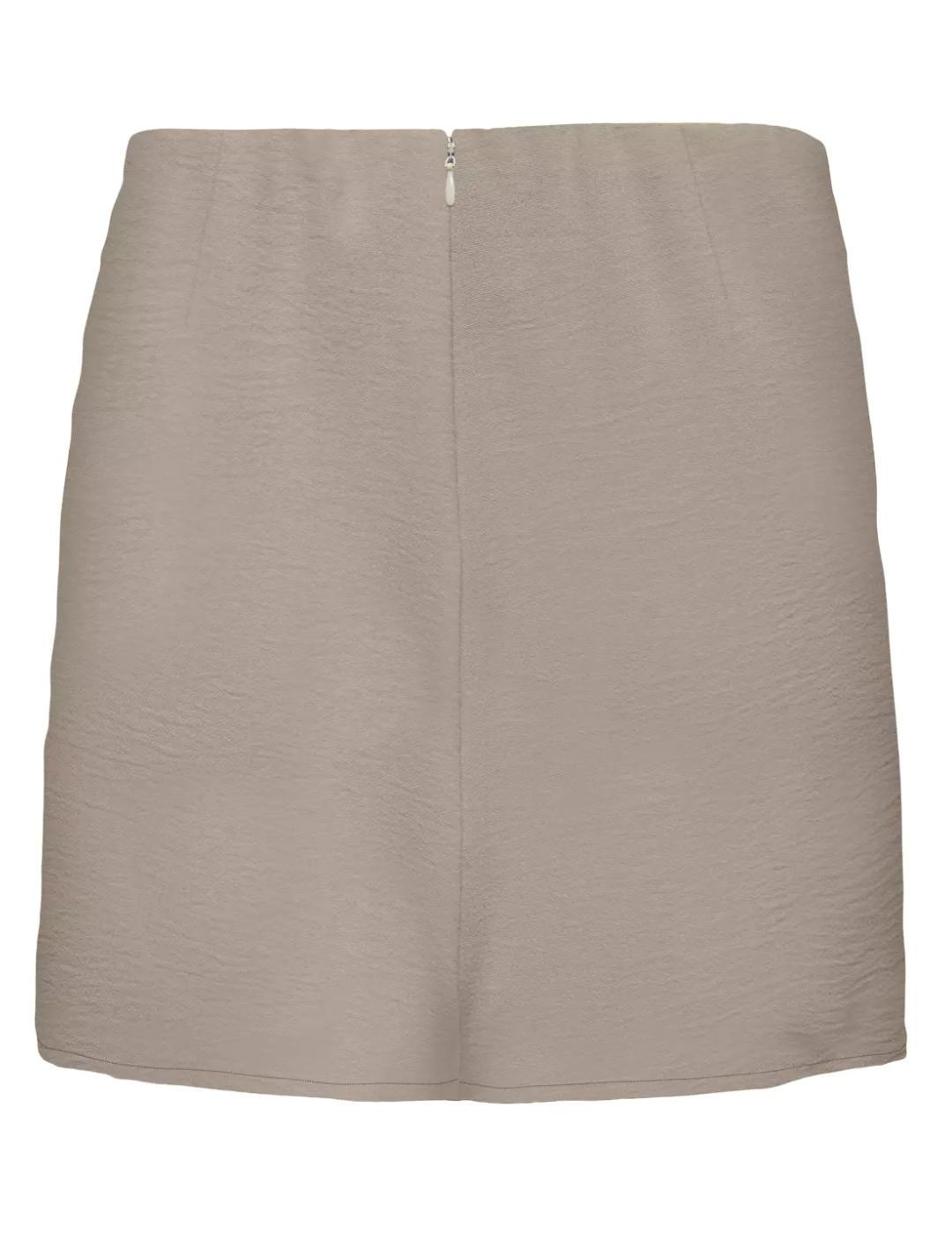 Falda Only Lemmia Life corta beige cruzada para mujer